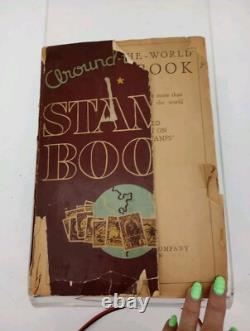 Livre de timbres 1935 Whitman autour du monde, de nombreux vieux timbres ! Lire Regarder la couverture arrière