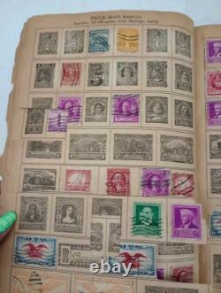 Livre de timbres 1935 Whitman autour du monde, de nombreux vieux timbres ! Lire Regarder la couverture arrière