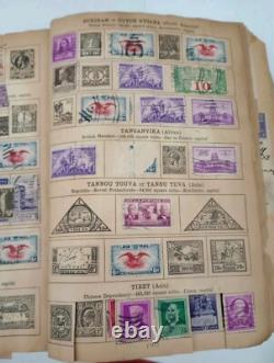 Livre de timbres 1935 Whitman autour du monde, de nombreux vieux timbres ! Lire Regarder la couverture arrière