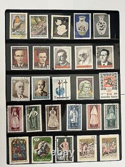 Lot 352 Pages d'album de collection de timbres hongrois