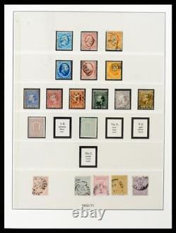 Lot 37997 MH/collection de timbres d'occasion Pays-Bas 1852-1966 dans un album Lindner de luxe