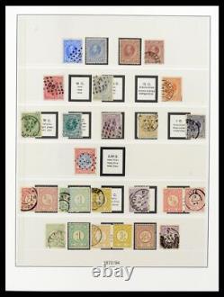 Lot 37997 MH/collection de timbres d'occasion Pays-Bas 1852-1966 dans un album Lindner de luxe