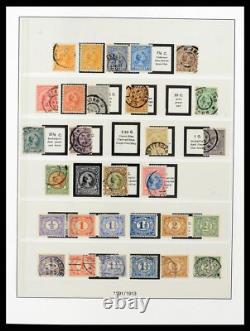 Lot 37997 MH/collection de timbres d'occasion Pays-Bas 1852-1966 dans un album Lindner de luxe