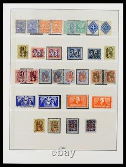 Lot 37997 MH/collection de timbres d'occasion Pays-Bas 1852-1966 dans un album Lindner de luxe