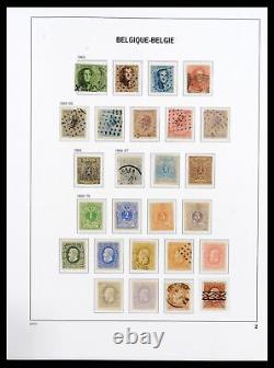 Lot 38073 Collection de timbres MNH/MH Belgique 1849-1950 dans un album de luxe Davo