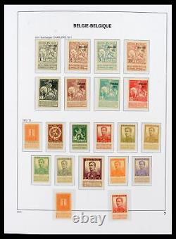 Lot 38073 Collection de timbres MNH/MH Belgique 1849-1950 dans un album de luxe Davo