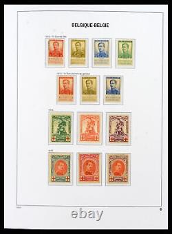 Lot 38073 Collection de timbres MNH/MH Belgique 1849-1950 dans un album de luxe Davo