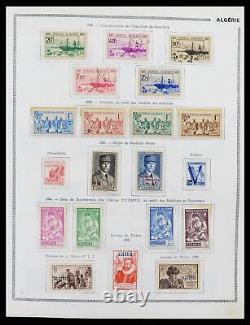 Lot 38142 MH/collection de timbres usagés colonies françaises 1888-1956 dans l'album Thiaude