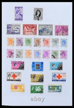 Lot 38158 MH/collection de timbres utilisés Hong Kong 1862-1997 dans un album Davo