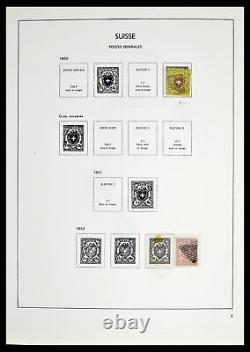 Lot 38537 Collection de timbres MNH/MH/oblitérés Suisse 1850-1962 dans un ancien album Davo