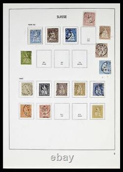 Lot 38537 Collection de timbres MNH/MH/oblitérés Suisse 1850-1962 dans un ancien album Davo