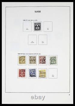 Lot 38537 Collection de timbres MNH/MH/oblitérés Suisse 1850-1962 dans un ancien album Davo