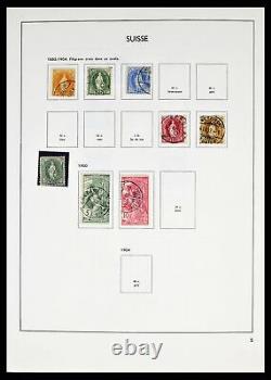 Lot 38537 Collection de timbres MNH/MH/oblitérés Suisse 1850-1962 dans un ancien album Davo