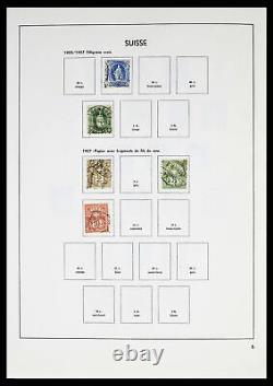 Lot 38537 Collection de timbres MNH/MH/oblitérés Suisse 1850-1962 dans un ancien album Davo