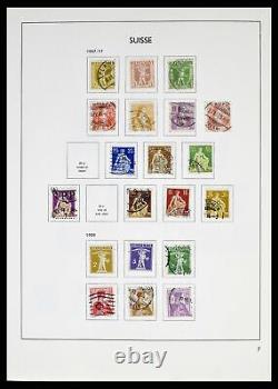 Lot 38537 Collection de timbres MNH/MH/oblitérés Suisse 1850-1962 dans un ancien album Davo