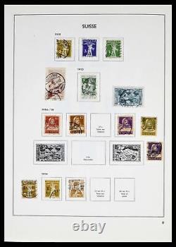 Lot 38537 Collection de timbres MNH/MH/oblitérés Suisse 1850-1962 dans un ancien album Davo