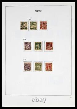 Lot 38537 Collection de timbres MNH/MH/oblitérés Suisse 1850-1962 dans un ancien album Davo