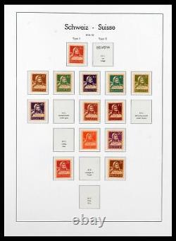 Lot 38538 Collection de timbres MNH/MH Suisse 1881-1969 dans un album Leuchtturm