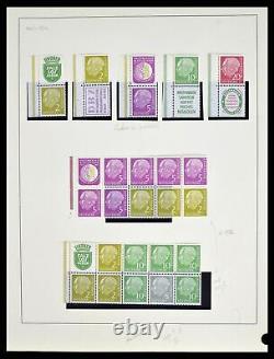 Lot 38679 Collection de timbres complète Bundespost 1949-1973 dans un album Lindner
