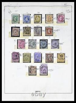 Lot 39265 Collection de timbres surcomplète Belgique 1849-1962 dans 3 albums Lindner