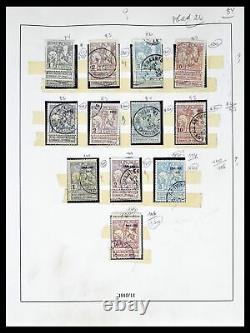 Lot 39265 Collection de timbres surcomplète Belgique 1849-1962 dans 3 albums Lindner