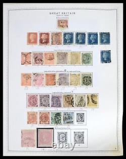 Lot 39570 Collection de timbres Grande-Bretagne 1840-1997 dans un album mondial de timbres