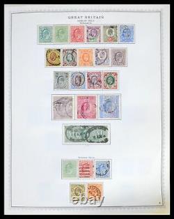 Lot 39570 Collection de timbres Grande-Bretagne 1840-1997 dans un album mondial de timbres