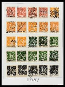 Lot 39747 Collection de timbres d'occasion Reich allemand 1872-1940 dans un album. Cat. 13000+