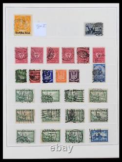 Lot 39747 Collection de timbres d'occasion Reich allemand 1872-1940 dans un album. Cat. 13000+