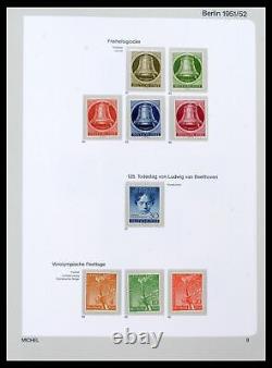 Lot 39892 Collection complète de timbres MNH Berlin 1948-1990 dans un album de luxe Michel