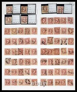 Lot 40300 Collection de timbres Pays-Bas émission 1852 dans un album