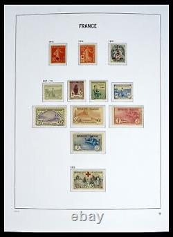 Lot 40572 Collection de timbres presque complète France 1900-1955 dans un album Davo luxe