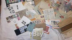 Lot Collection De Timbres Du Monde Albums + Vrac + Enveloppe. Un Trier Idem