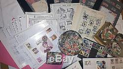 Lot Collection De Timbres Du Monde Albums + Vrac + Enveloppe. Un Trier Idem