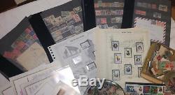 Lot Collection De Timbres Du Monde Albums + Vrac + Enveloppe. Un Trier Idem