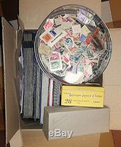 Lot Collection De Timbres Du Monde Albums + Vrac + Enveloppe. Un Trier Idem