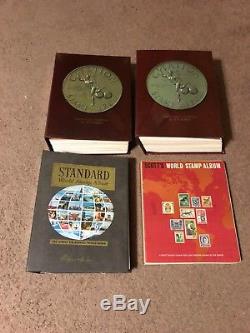 Lot De 4 Albums De Collection De Timbres H. E. Harris & Co Citation Scott Standard World