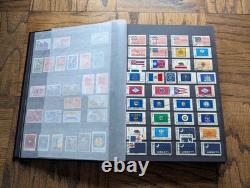 Lot de 1429 Timbres Drapeaux du Monde Emblèmes Vexillologie Collection de Timbres Album Lot 2