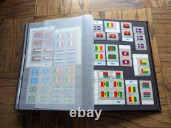 Lot de 1429 Timbres Drapeaux du Monde Emblèmes Vexillologie Collection de Timbres Album Lot 2