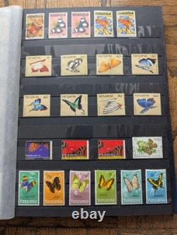 (Lot de 771 timbres) Papillons (insectes) #1 Lot d’album de collection de timbres thématiques