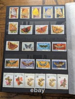 (Lot de 771 timbres) Papillons (insectes) #1 Lot d’album de collection de timbres thématiques
