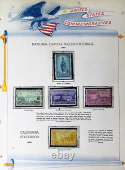 Lot de balayages de timbres américains et collection de restes dans DIX albums