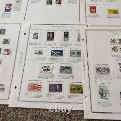 Lot de timbres américains sur les pages d'album Scott Présidents, Noël, Définitifs et plus encore #43