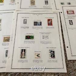 Lot de timbres américains sur les pages d'album Scott Présidents, Noël, Définitifs et plus encore #43