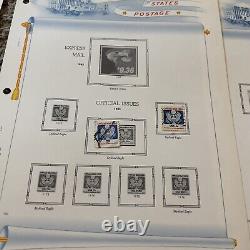 Lot de timbres utilisés de l'US Mint sur 15 pages d'album White Ace, haute valeur faciale, officiels et plus encore