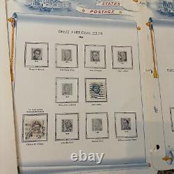 Lot de timbres utilisés de l'US Mint sur 15 pages d'album White Ace, haute valeur faciale, officiels et plus encore