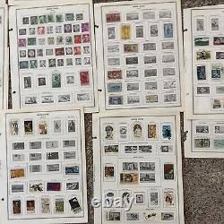 Lot massif de timbres américains sur plus de 20 pages d'album Histoire et descriptions au verso #44