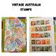 Lot Vintage De 80 Pièces De Timbres Australiens - Collectionneurs D'albums De Timbres Des Années 50