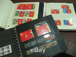 Mammoth Collection Stamp Barcode Booklets Fv Stamps £ 1225 3 Albums
