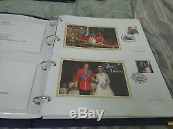 Mariage Royal Prince William Kate 3 Collection D’albums De Timbres De Luxe 150+ M / S Plus